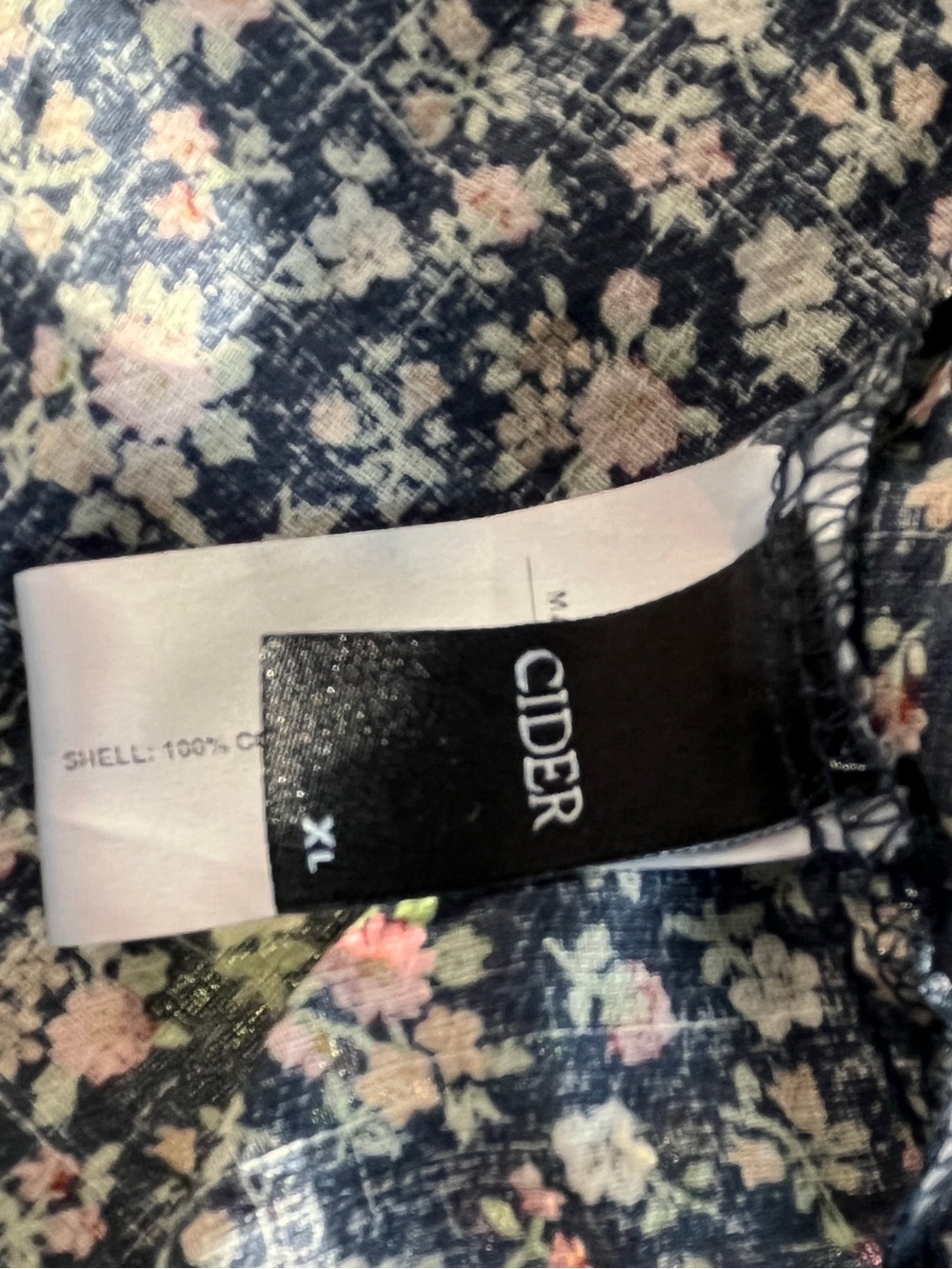 Women’s Navy Floral Tiered Sundress with Lace Trim - Picture 4 of 4